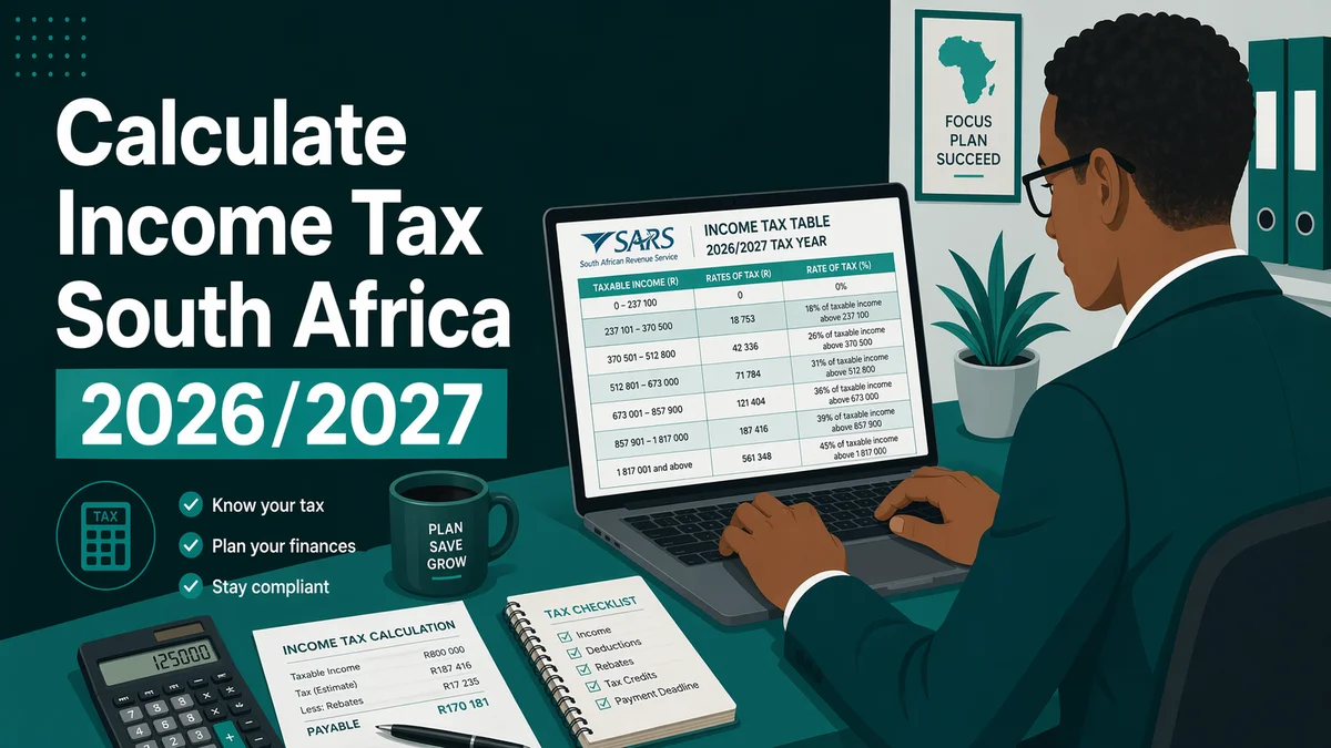Calculate income tax South Africa 2026/2027 SARS complete guide