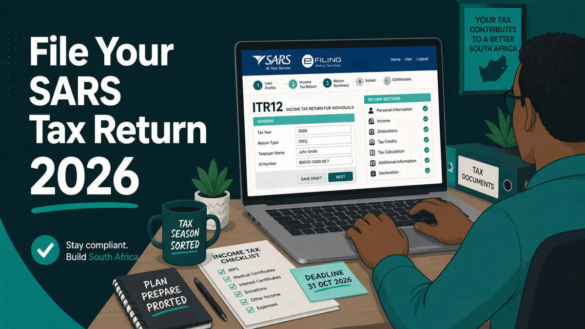 File SARS tax return South Africa 2026 — ITR12 eFiling step by step guide