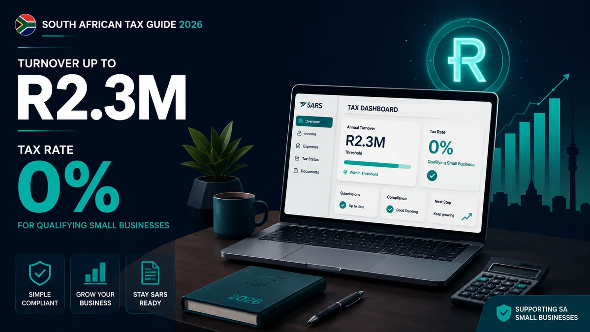 Turnover tax South Africa 2026 rate table and registration guide for micro businesses